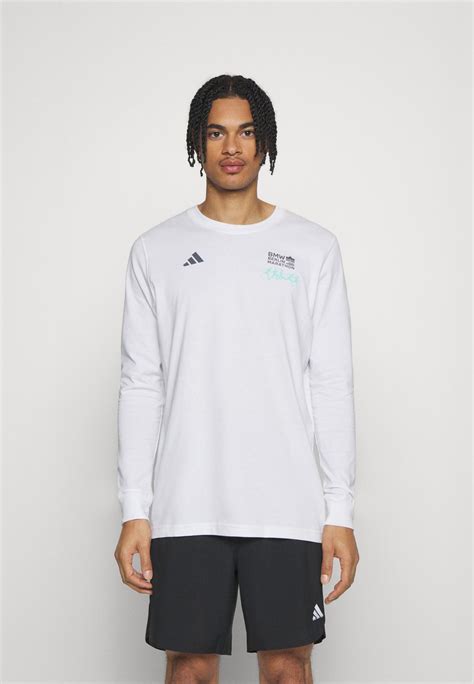 adidas performance langarmshirt weiß